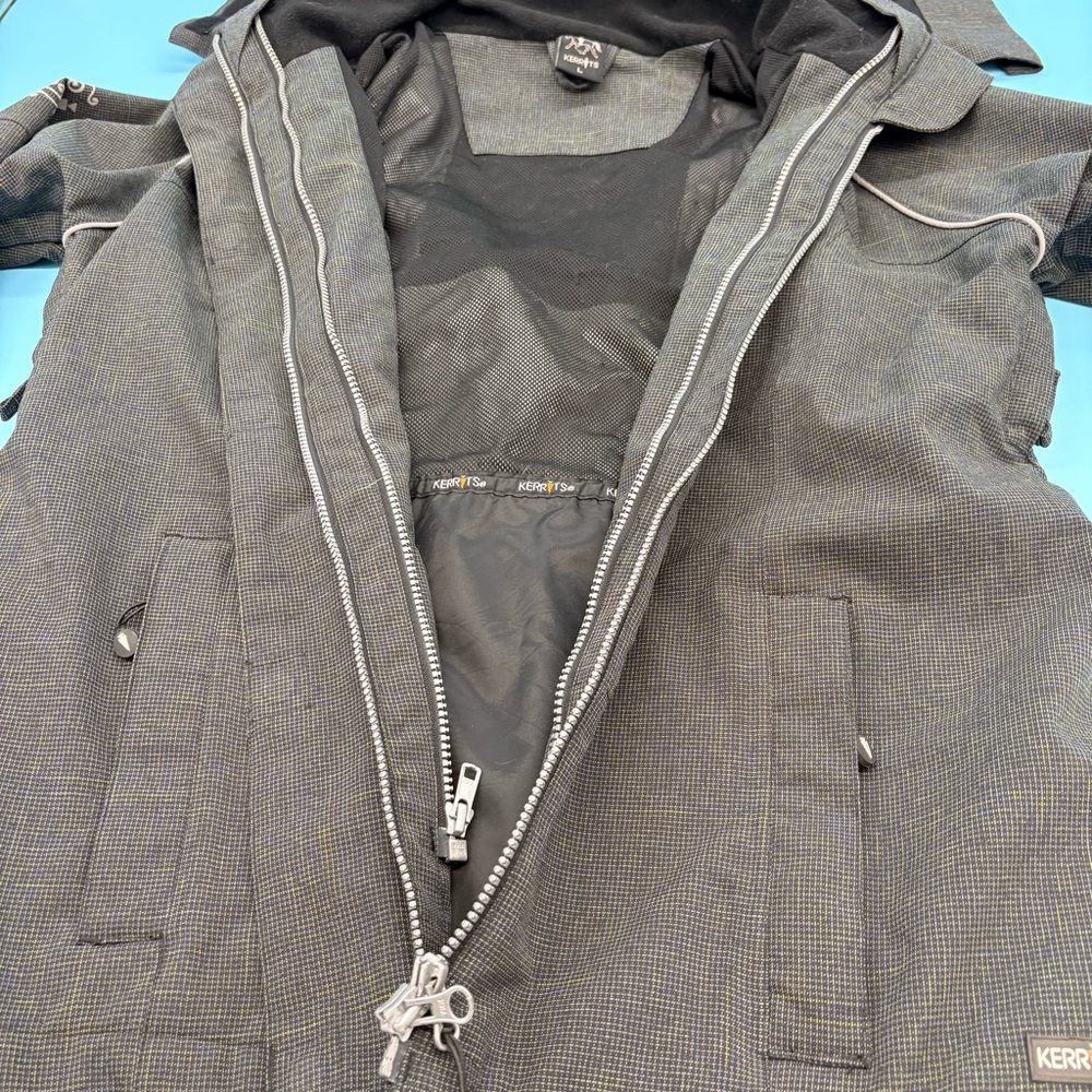 Kerrits Precip Waterproof Riding Equestrian Rain Jacket Women's Gray Size Large - Picture 11 of 16